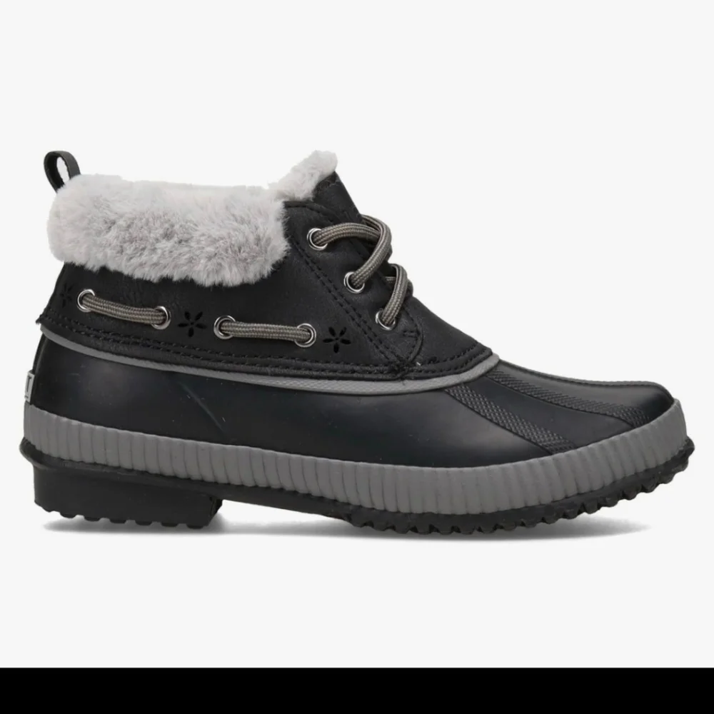 JSPORT Boots Woman's Short Waterproof Duck Faux-fur All-weather Shoes …